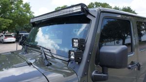Road Armor Defender Windshield Light Bar Mounts for 07-18 Jeep Wrangler JK, JKU JK50D-