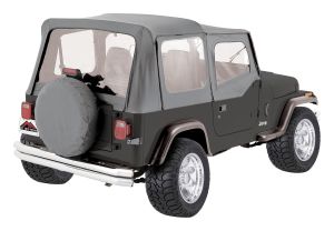 RT Off-Road Fabric Gray Replacement Soft Top for 87-95 Jeep Wrangler RT10009