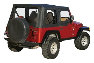 RT Off-Road Fabric Black Replacement Soft Top for 97-06 Jeep Wrangler,97-06 Jeep TJ RT10315