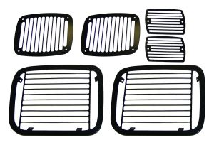 RT Off-Road Metal Black Stone Guard Set for 87-95 Jeep Wrangler RT26034