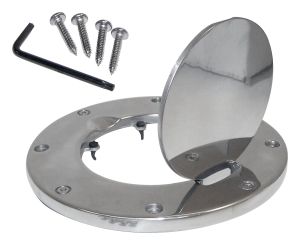 RT Off-Road Aluminum Polished Fuel Door for 98-06 Jeep Wrangler,97-06 Jeep TJ RT26038