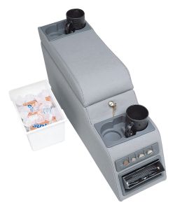 RT Off-Road Plastic Gray Locking Center Console for 87-95 Jeep Wrangler,76-83 Jeep CJ5,76-86 Jeep CJ7,81-85 Jeep Scrambler RT27008