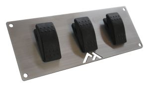 RT Off-Road Stainless Black Switch PlateRT29006