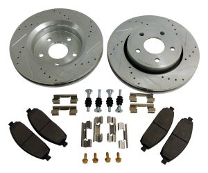 RT Off-Road Semi-Metallic Black Disc Brake Service Kit for 05-10 Jeep Grand Cherokee,06-10 Jeep Commander RT31008