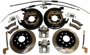 Crown Automotive Rear Disc Brake Conversion Kit for 97-06 Jeep Wrangler TJ & 93-98 Grand Cherokee ZJ with Dana 35 Rear Axle & without ABS Brakes RT31043