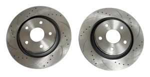 RT Off-Road Steel Unpainted Brake Rotor Set for 08-17 Jeep Wrangler,2018 Jeep Wrangler JK RT31044