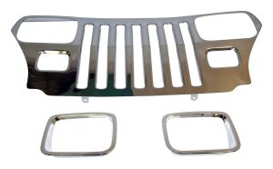 RT Off-Road Stainless Stainless Grille Overlay Kit for 87-95 Jeep Wrangler RT34045