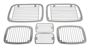 RT Off-Road Stainless Stainless Stone Guard Set for 87-95 Jeep Wrangler RT34048
