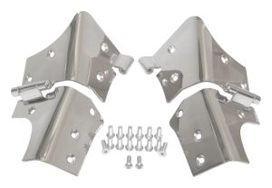 RT Off-Road Stainless Stainless Windshield Hinge Kit for 98-06 Jeep Wrangler,97-06 Jeep TJ RT34066