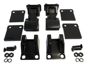 RT Off-Road Stainless Black Hood Catch Kit for 59-83 Jeep CJ5,59-75 Jeep CJ6,76-86 Jeep CJ7,81-85 Jeep Scrambler,87-95 Jeep Wrangler,55-58 Jeep Willys RT34084