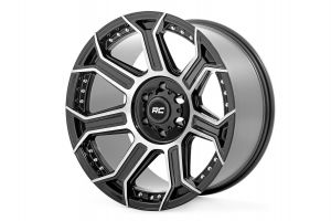 Rough Country Rough Country 89 Series Wheel One-Piece Black Machined Gun Metal 20x10 6x5.5 -25mm For 2021-2023 Ford Bronco 2 and 4 Doors 89201012