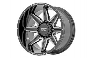 Rough Country Rough Country 91M Series Wheel One-Piece Gloss Black 22x12 6x5.5 -44mm For 2021-2023 Ford Bronco 2 and 4 Doors 91221212M