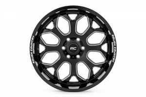 ROUGH COUNTRY 96 SERIES WHEEL ONE-PIECE | GLOSS BLACK | 20X10 | 5X5 | -19MM for 07-18+ Jeep Wrangler JK, JL & 20+ Gladiator JT 96201018