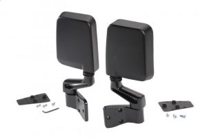 SmittyBilt Half Door Side Mirror In Black (Pair) For 1987-06 Jeep Wrangler YJ & TJ Models 7694