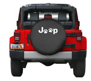 Boomerang Enterprises Jeep Paw Print Logo Tire Cover for 87-18 Jeep Wrangler YJ, TJ, & JK TC-JPAW-