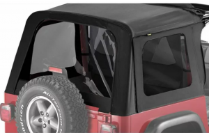 BESTOP Tinted Window Kit For BESTOP Sunrider Soft Top In Black Denim For 1997-06 Jeep Wrangler TJ 5869915