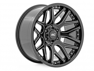 Rough Country 95 Series Wheel Machined One-Piece | Gloss Black | 20x10 | 5x5 | -19mm 95201018M