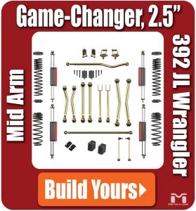 MetalCloak 2.5" Game-Changer Suspension & Lift Kit (Base Kit) for 21+ Jeep Wrangler JL Unlimited 392 HEMI A5225