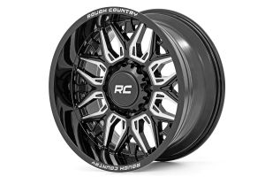 Rough Country Rough Country 86 Series Wheel One-Piece Gloss Black 22x10 6x5.5 -25mm For 2021-2023 Ford Bronco 2 and 4 Doors  86221012