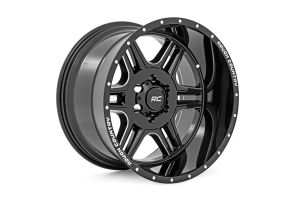 Rough Country Rough Country 92 Series Wheel Machined One-Piece Gloss Black 22x12 6x5.5 -44mm For 2021-2023 Ford Bronco 2 and 4 Doors 92221212