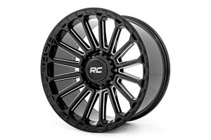 Rough Country Rough Country 97 Series Wheel One-Piece Gloss Black 22x10 6x5.5 -25mm For 2021-2023 Ford Bronco 2 and 4 Doors 97221012