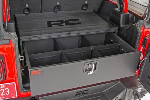 Rough Country Metal Storage Box w/ Slide Out Lockable Drawer for 18+ Jeep Wrangler JL Unlimited 99030