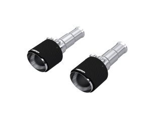 MBRP Exhaust 5in. OD Dual Wall Angle Cut Carbon Fiber Exhaust Tips Sold in Pairs for selected Ram models T5199CF