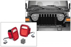 TACTIK LED Headlight & Tail Light Combo for 97-06 Jeep Wrangler TJ 97109-