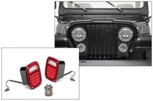 TACTIK Headlight & Tail Light Combo for 76-86 Jeep CJ5, CJ7, & CJ8 97109-0245-