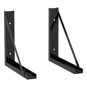 UWS 18" x 18" Underbody Tool Box Mounting Brackets, Black Steel TBUB-1818-LB