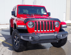 Focus Auto Design Tough Guard Hood Protection with a Textured Finish for 18-25 Jeep Wrangler JL & Gladiator JT TG7W18
