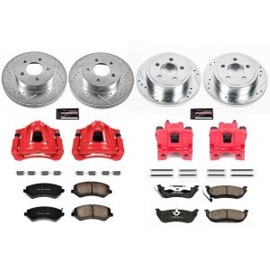 Power Stop Front & Rear Z36 Extreme Performance Truck & Tow Brake Kit with Calipers For 03-07 Jeep Liberty KJ KC2162-36