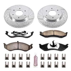 Power Stop Front Z36 Extreme Performance Truck & Tow Brake Kit for 90-99 Jeep Wrangler YJ, TJ, and Cherokee XJ K2119-36