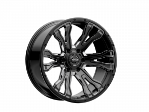 Rough Country Torque Prime Gloss Black w/Milled Accent 20x9 6x5.5 -12mm TW407C-20908413-12