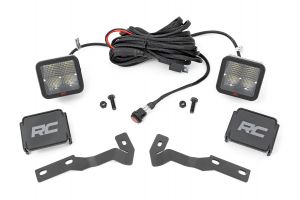 Rough Country LED Light Kit Ditch Mount 2" Spectrum Pair Spot For 16-23 Toyota Tacoma 81080