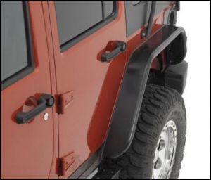Warrior Products Rear Tube Flares In Unfinished For 2007-18 Jeep Wrangler JK 2 Door Modelss S7312-RAW