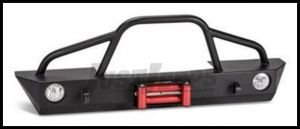 Warrior Products Mid-Width Front Winch Bumper with Brush Guard and D-Ring Mounts For 2007-18 Jeep Wrangler JK 2 Door & Unlimited 4 Door Models 59850
