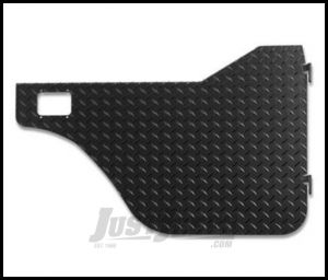Warrior Products Black Powder Coated Aluminum Diamond Plate Half Doors with Slider Style Paddle Latch For 1976-83 Jeep CJ5 905DOORPC