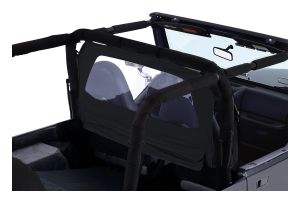 RT Off-Road Fabric Black Windbreaker for 87-06 Jeep Wrangler,97-06 Jeep TJ,76-83 Jeep CJ5,76-86 Jeep CJ7,81-85 Jeep Scrambler WB10015
