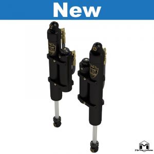 MetalCloak RockSport BLACK, 2.5"/3.5" Reservoir Shocks Rear Pair for 20-24+ Jeep Gladiator JT 1643