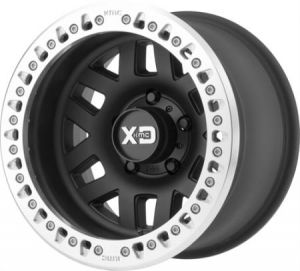 KMC XD229 Machete Crawl Wheel 17x9 5X5 w/3.50BS (Satin Black w/Machined Bead Ring) XD22979050738N
