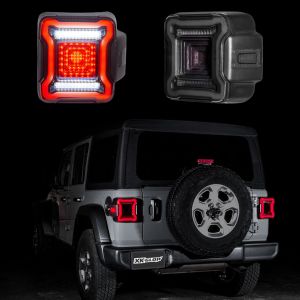 XK Glow LED Smoked Lens Tail Light Kit for 18+ Jeep Wrangler JL, JLU XK041027