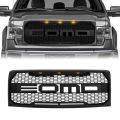 AMERICAN MODIFIED Raptor Style Upper Grille w/ Amber Lights, Matte Black for 09-25 Ford F-150 AMFMAA00108