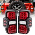 AMERICAN MODIFIED Raptor Style LED Tail Lights - Black Housing - Red Lens for 21-25 Ford Bronco AMFMEC00202