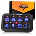 Auxbeam 6 Gang LED Switch Panel Automatic Dimmable function Slim Touch 12V light bar controller Blue QP006237